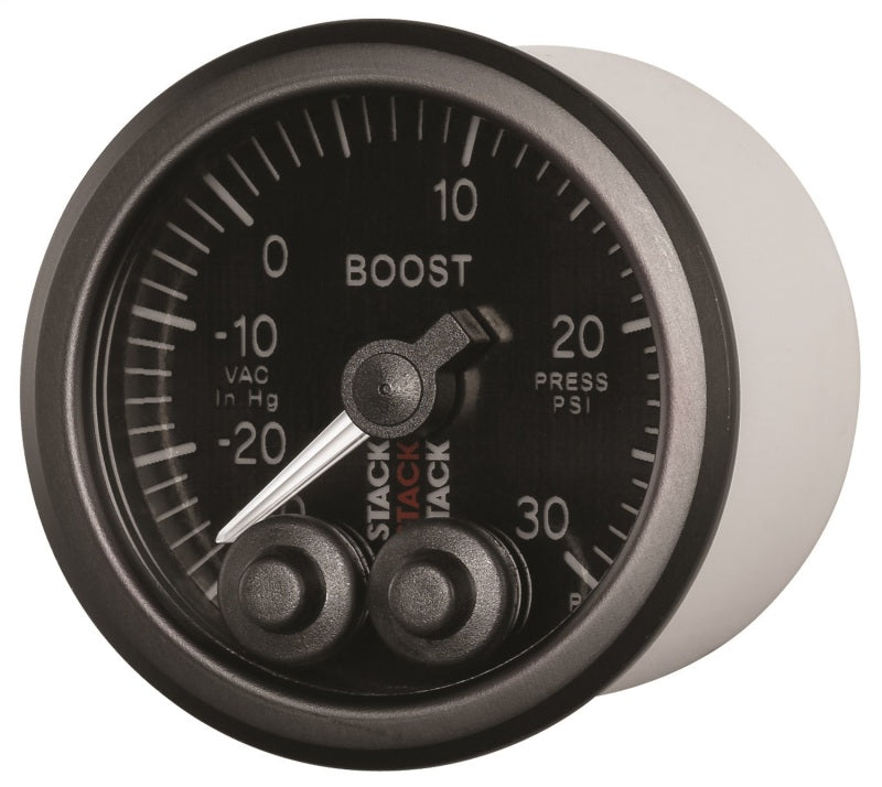 Autometer Stack Instruments 52mm -30INHG To +30PSI Pro Control Boost Pressure Gauge - Black