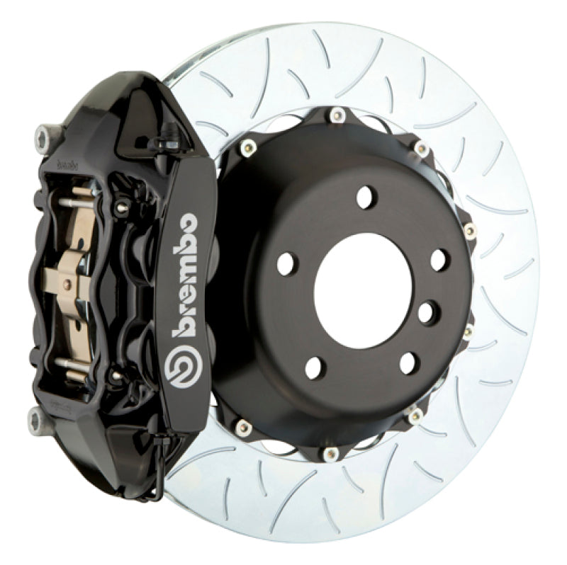 Brembo 01-04 996 C4S Rear GT BBK 4 Piston Cast 380x28 2pc Rotor Slotted Type3-Black-thumbmail-1