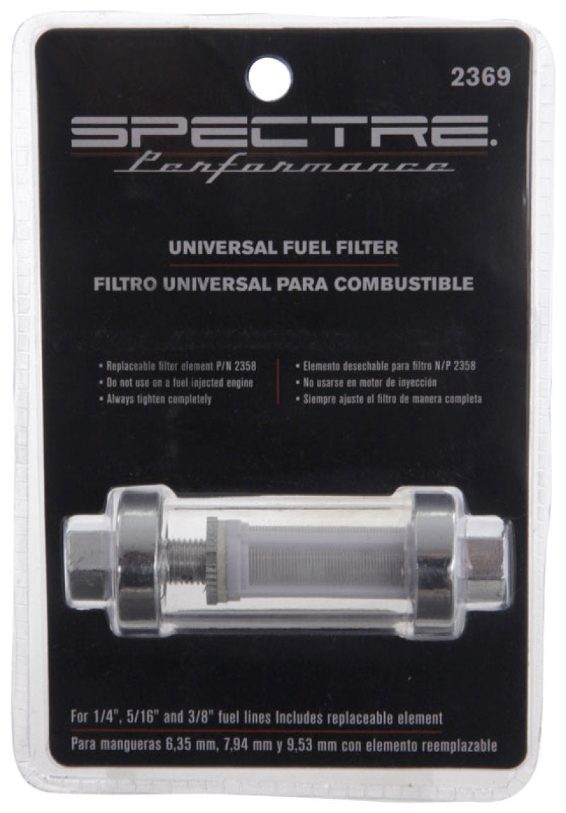Spectre Premium Clearview Fuel Filter (Incl. 1/4in. / 5/16in. / 3/8in. Barb Fittings)-thumbmail-5