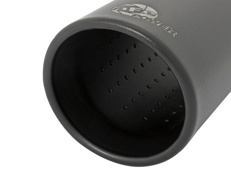 aFe MACH Force-Xp 409 Stainless Steel Clamp-on Exhaust Tip 3in Inlet 4in Outlet - Black-thumbmail-2