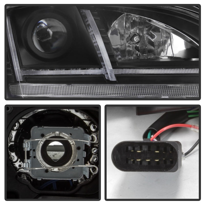 Spyder 08-15 Audi TT HID Xenon Projector Headlights w/Seq Turn Signal - Blk (PRO-YD-ATT08-HID-BK)