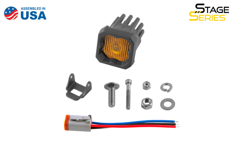 Diode Dynamics Stage Series C1 LED Pod - Yellow SAE Fog Standard ABL Each-thumbmail-4