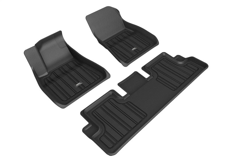 3D MAXpider 2018-2019 Tesla Model 3 Kagu 1st Row Floormat - Black-thumbmail-2