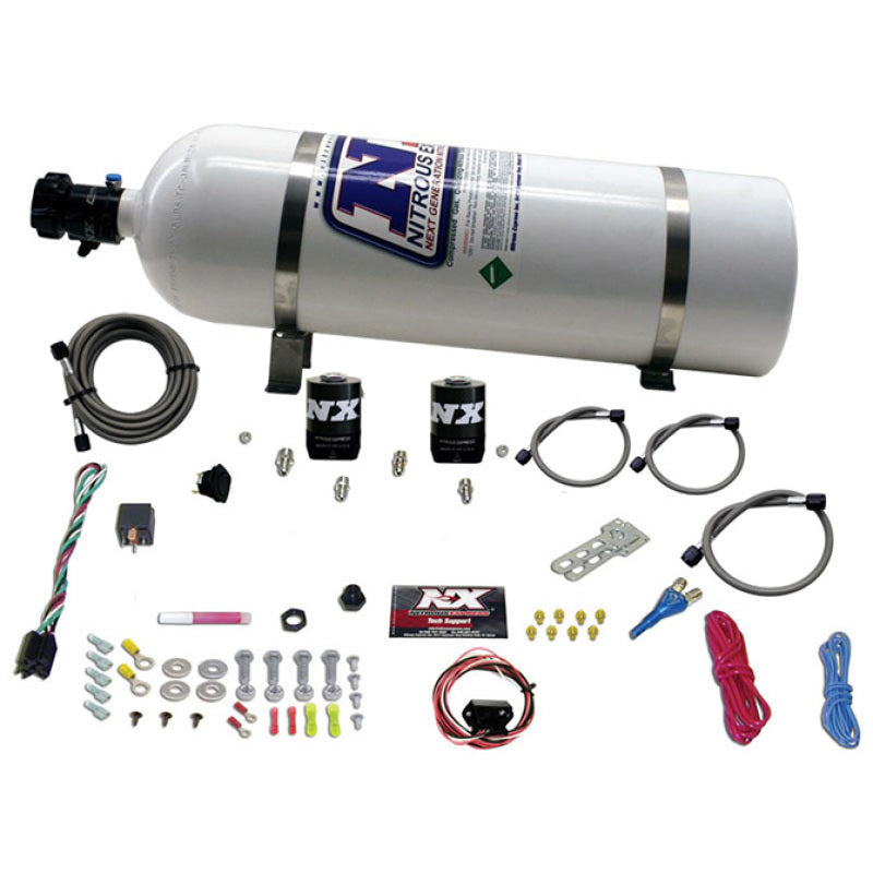 Nitrous Express 10-15 Chevrolet Camaro (5th Gen) Single Nozzle Nitrous Kit (35-150HP) w/15lb Bottle-thumbmail-2