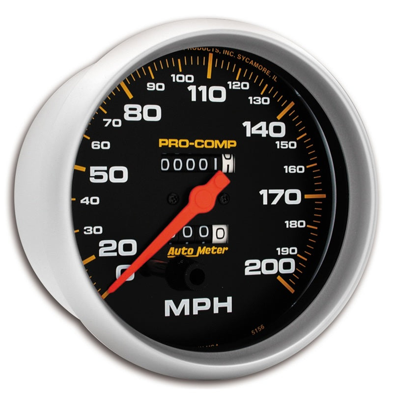 AutoMeter Gauge Speedometer 5in. 200MPH Mechanical Pro-Comp-thumbmail-1