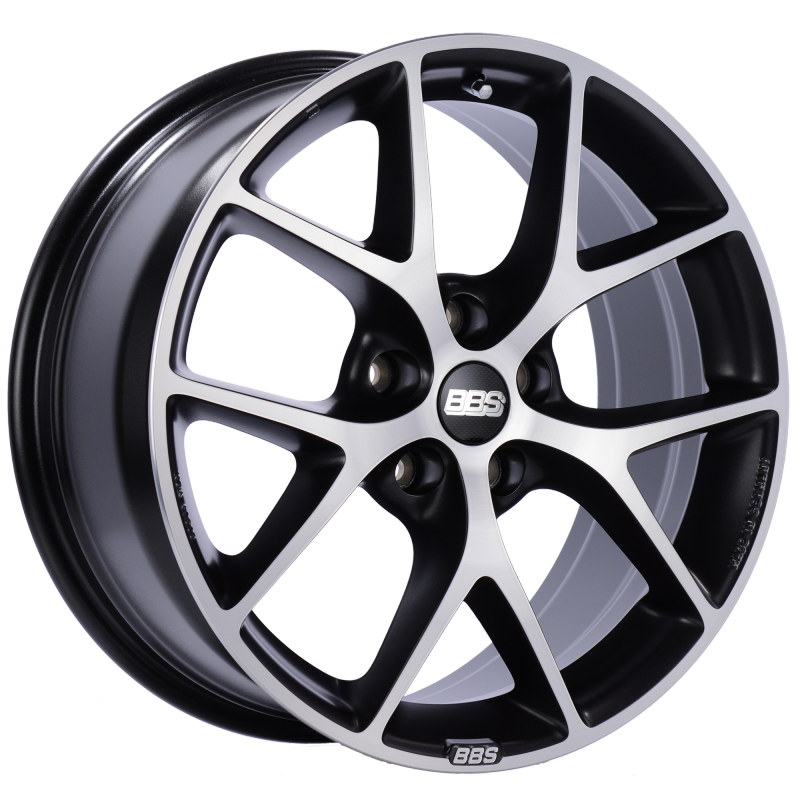 BBS SR 19x8.5 5x114.3 ET45 Satin Black Diamond Cut Face Wheel -82mm PFS/Clip Required-thumbmail-1