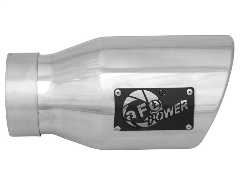 aFe MACH Force-Xp 3in Inlet x 4-1/2in Outlet x 9in Length 304 Stainless Steel Exhaust Tip-thumbmail-3