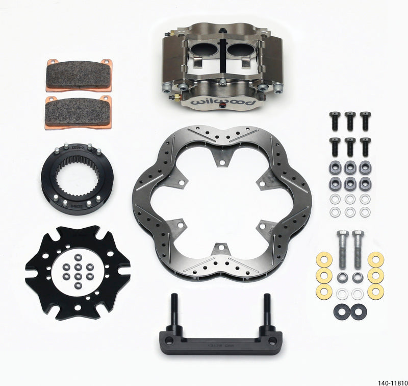 Wilwood Billet Narrow Dynalite Radial Mount Rear Inboard Midget Kit 10.50in SuperAlloy Vented Rotor-thumbmail-1