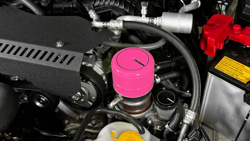 Perrin 2015+ Subaru WRX/STI Oil Filter Cover - Hyper Pink-thumbmail-3