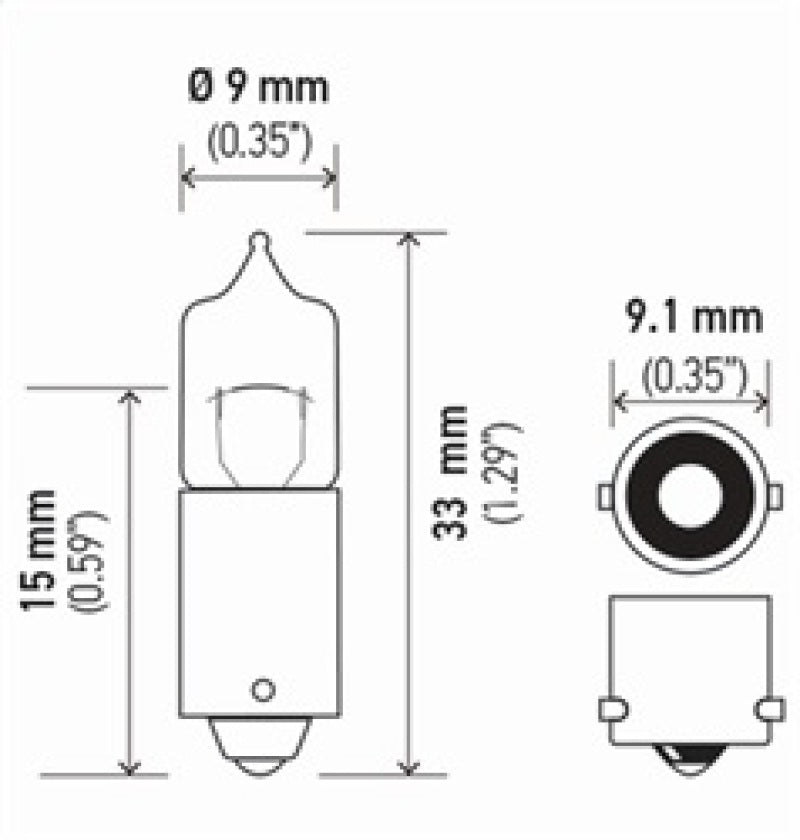 Hella Bulb H10W 12V 10W Ba9S T3 8Gh-thumbmail-2