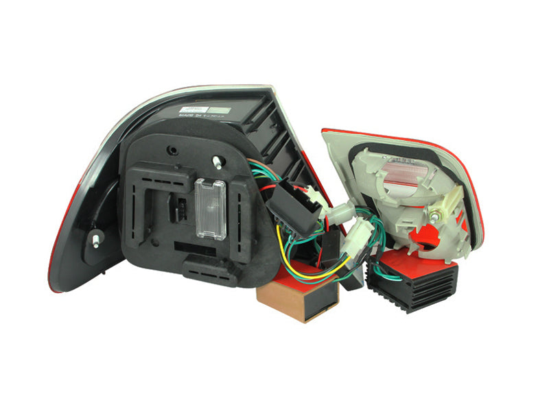 ANZO 2000-2003 BMW 3 Series E46 LED Taillights Red/Clear-thumbmail-5