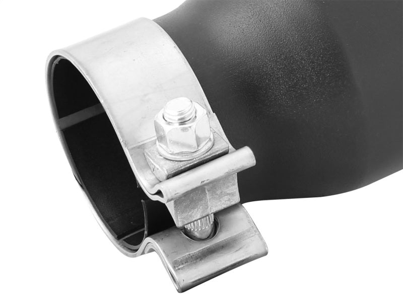 aFe MACH Force-XP 409 SS Single Wall Universal Clamp On Exhaust Tip - Black-thumbmail-3