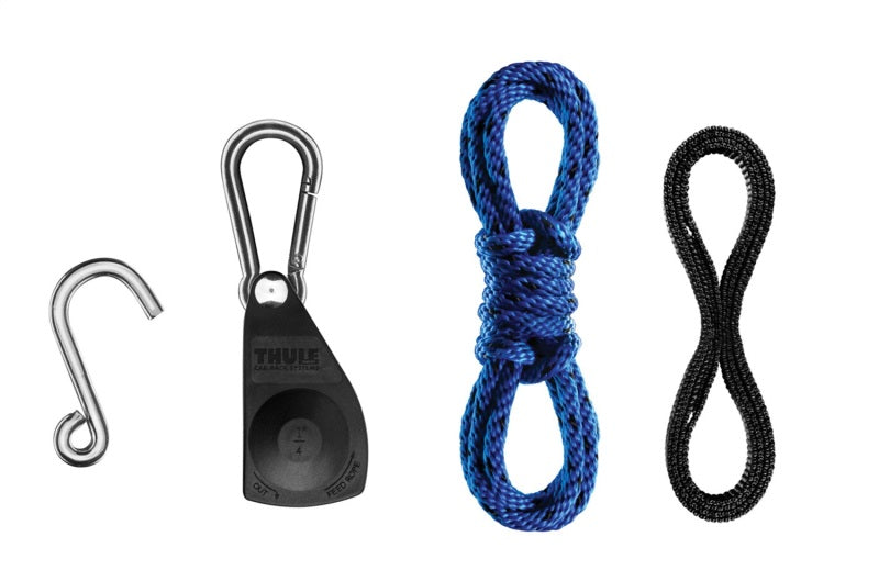 Thule QuickDraw Ratchet System (For Boat Bow/Stern) Includes (2) 13in. Rope & 4 Hooks - Black/Silver-thumbmail-2