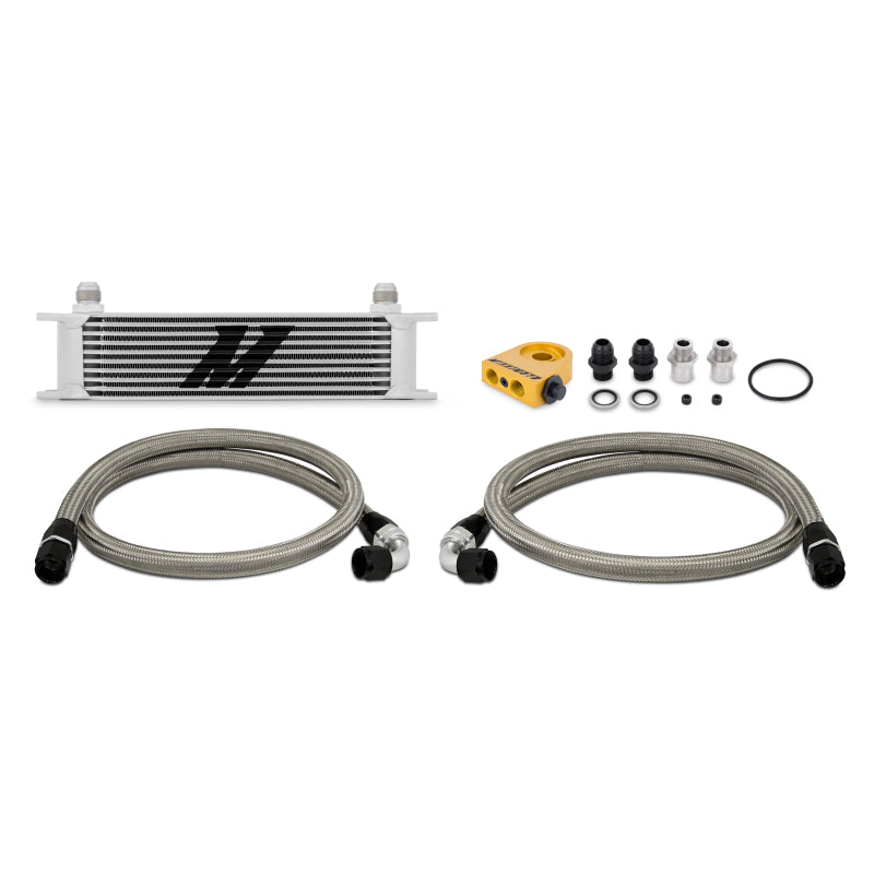 Mishimoto Universal Thermostatic 10 Row Oil Cooler Kit - Silver-thumbmail-2