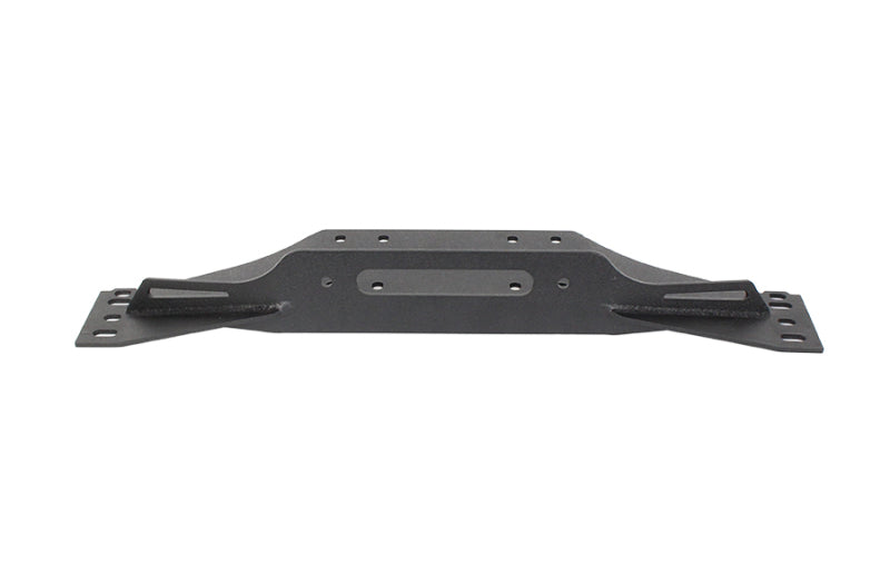 Fishbone Offroad 97-06 Jeep Wrangler TJ Winch Plate Steel - Black Textured Powdercoat Piranha Series-thumbmail-1