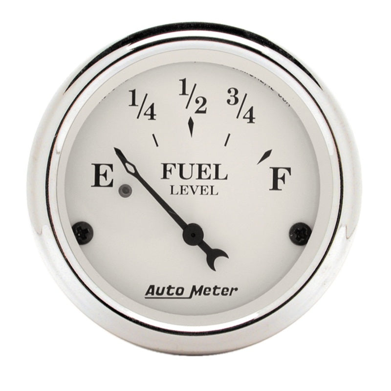 AutoMeter Gauge Fuel Level 2-1/16in. 240 Ohm(e) to 33 Ohm(f) Elec Old Tyme White-thumbmail-1