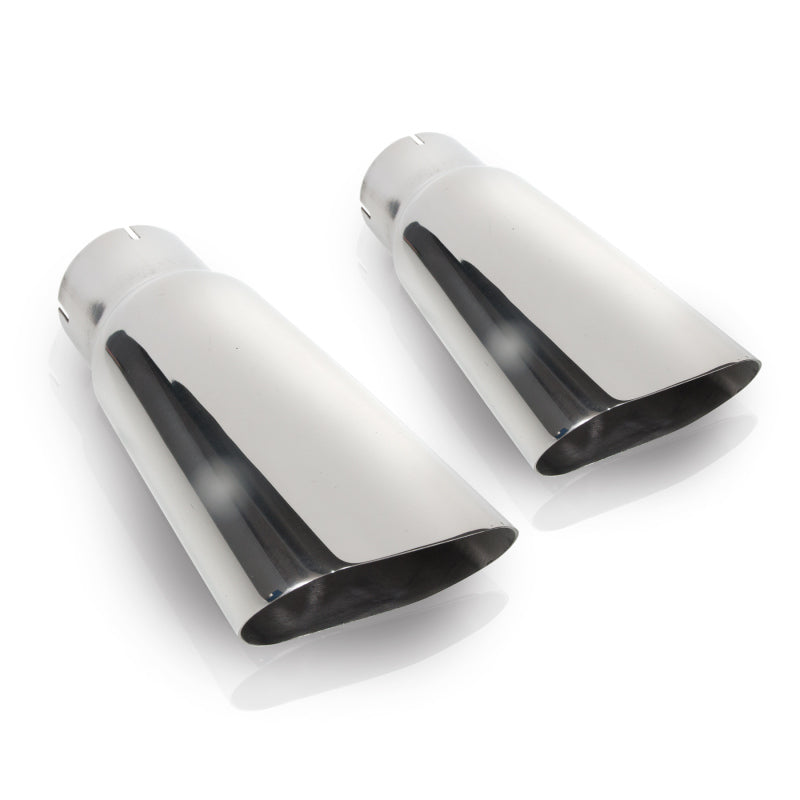 Stainless Works Flat Oval Exhaust Tips 2in Inlet (priced per pair)-thumbmail-1