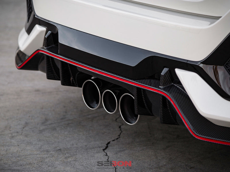 Seibon 16-17 Honda Civic Type R OEM Carbon Fiber Rear Lip-thumbmail-2