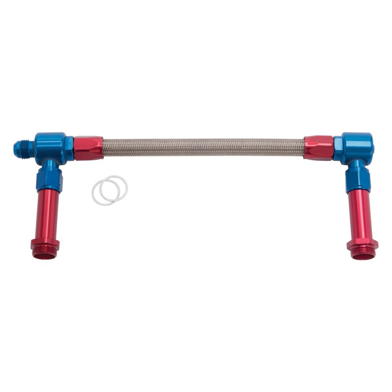 Russell Performance -8 AN to -8 AN ProFlex Holley 4500 Dual Inlet Carb Kit (Red/Blue)-thumbmail-1