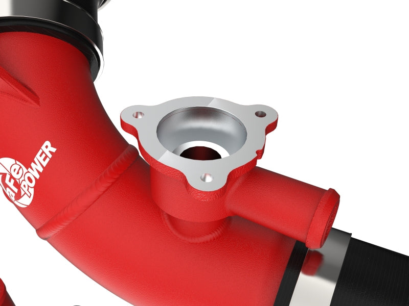 aFe 2022 Toyota Land Cruiser (J300) V6-3.5L (tt) BladeRunner 2.5in Aluminum Hot Charge Pipe - Red-thumbmail-4