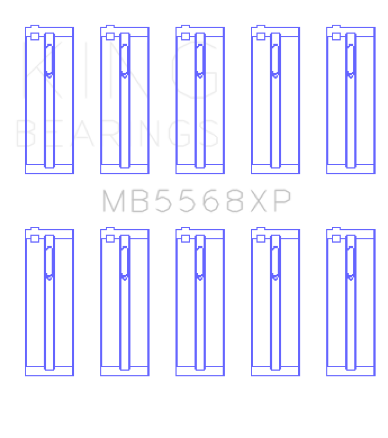 King Acura D16A1 / 97-01 Honda H22A4 / 98+ F23A (Size 0.25mm) Performance Main Bearing Set-thumbmail-1