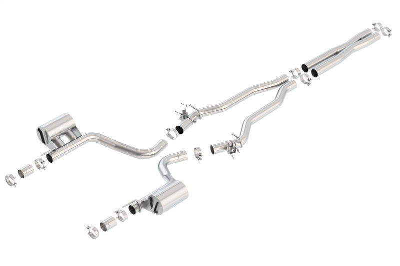 Borla 2015 Dodge Charger Hellcat 6.2L V8 ATAK Catback Exhaust w/ Valves No Tips Factory Valance-thumbmail-2