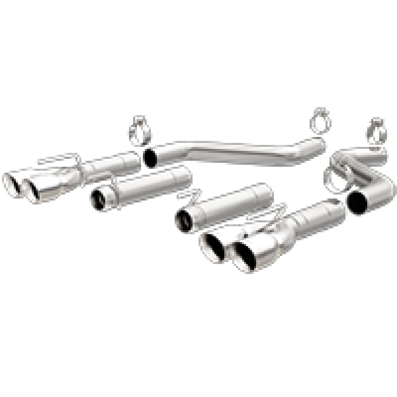 MagnaFlow Axle-Back, SS, 3in, Quad Split Rear 3.5 Tips 2015 Dodge Challenger incl SRT Hellcat-thumbmail-2