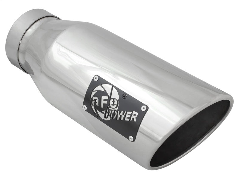aFe Diesel Exhaust Tip Bolt On Polished 4in Inlet x 6in Outlet x 15in Long-thumbmail-1