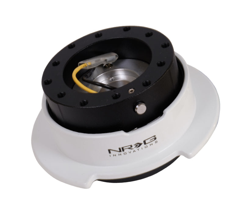 NRG Quick Release Kit Gen 2.5 - Black / White Ring w/Finger Grooves-thumbmail-2
