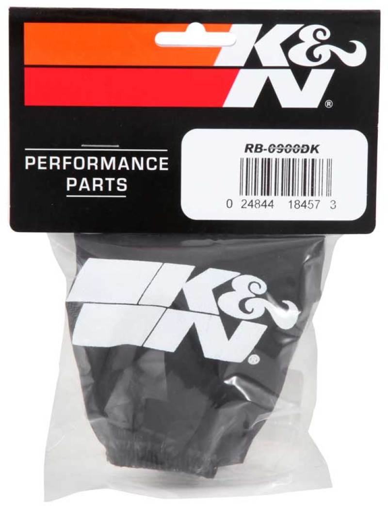 K&N Black DryCharger Round Straight Air Filter Wrap 4.5in ID x 4in H-thumbmail-5