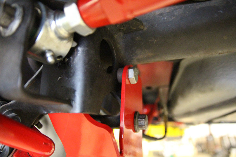 UMI Performance 05-14 Ford Mustang Rear Control Arm Relocation Brackets- Bolt In-thumbmail-4