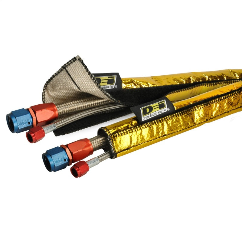 DEI Heat Shroud 1/2in to 1-1/4in I.D. x 3ft - Gold-thumbmail-3