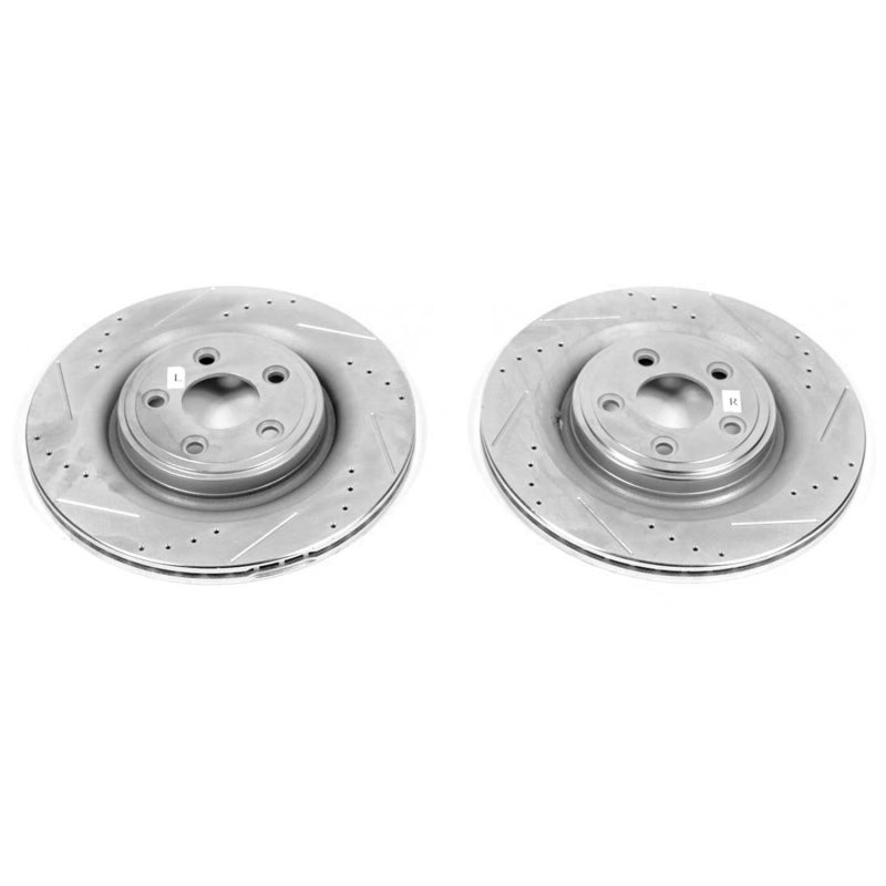 Power Stop 06-08 Jaguar S-Type Rear Evolution Drilled & Slotted Rotors - Pair-thumbmail-1