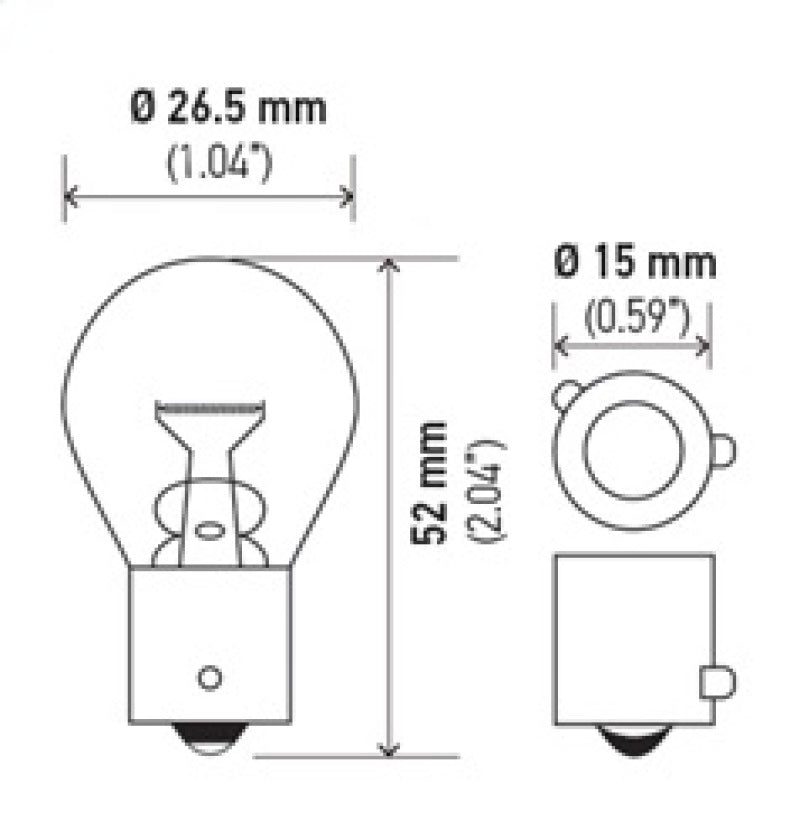 Hella Bulb 7507 12V 21W BAU15s S8 AMBER-thumbmail-5