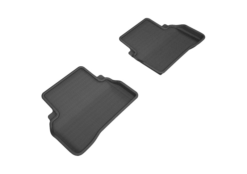 3D MAXpider 2015-2020 Mercedes Benz C-Class Sedan W205 Kagu 2nd Row Floormats - Black-thumbmail-1