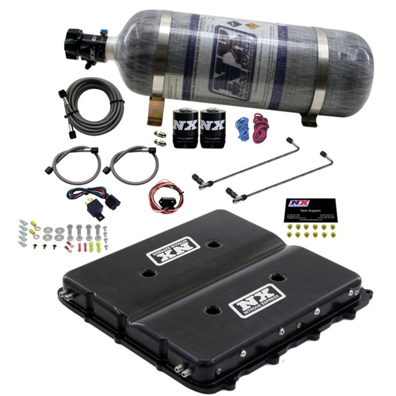 Nitrous Express Nitrous Kit w/Billet LT4 Supercharger Lid w/12lb Bottle-thumbmail-2