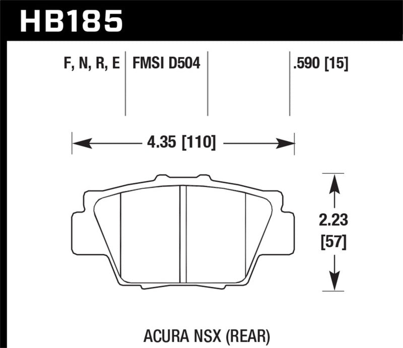 Hawk HPS 5.0 Street Brake Pads - Rear-thumbmail-1