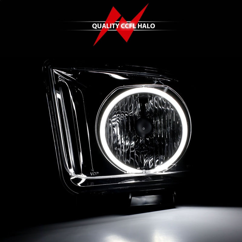 ANZO 2005-2009 Ford Mustang Crystal Headlights w/ Halo Black (CCFL)-thumbmail-10