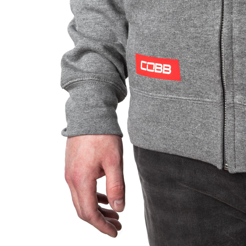 Cobb Grey Zippered Hoodie - Size Large-thumbmail-2
