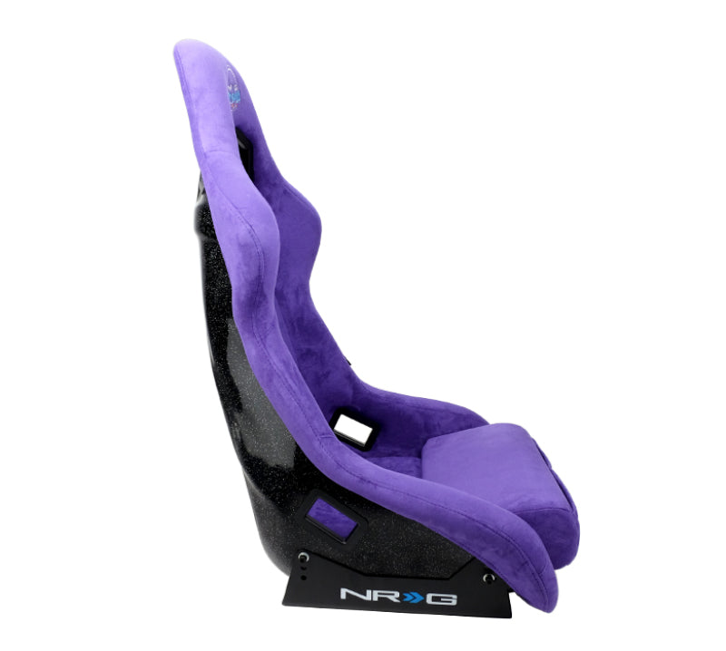 NRG FRP Bucket Seat PRISMA Edition W/ pearlized Back Purple Alcantara - Large-thumbmail-3