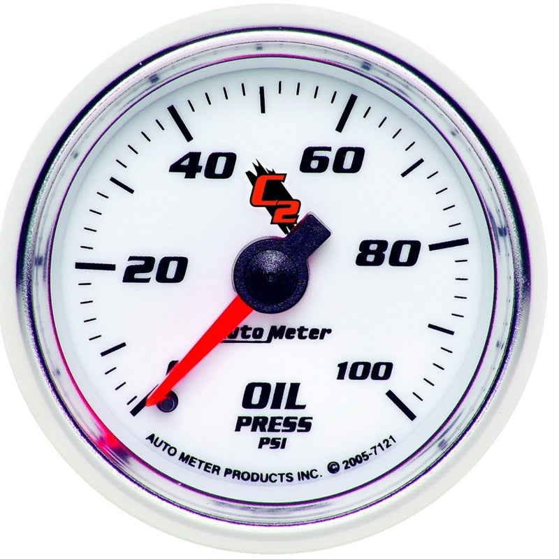 Autometer C2 52mm Mechanical 0-100 PSI Oil Pressure Gauge-thumbmail-1