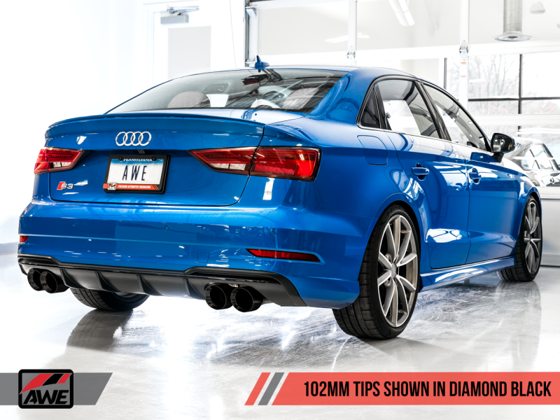 AWE Tuning Audi 8V S3 SwitchPath Exhaust w/Diamond Black Tips 102mm-thumbmail-3