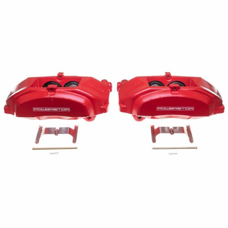 Power Stop 16-17 Lexus GS200t Front Red Calipers w/o Brackets - Pair-thumbmail-1