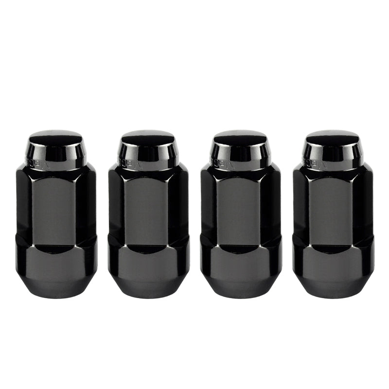 McGard Hex Lug Nut (Cone Seat Bulge Style) M14X1.5 / 22mm Hex / 1.945in. Length (4-Pack) - Black-thumbmail-6