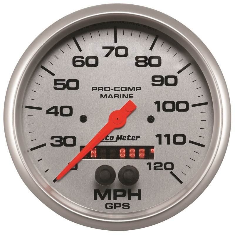 Autometer Marine Silver Ultra-Lite 5in 120mph GPS Speedometer-thumbmail-2