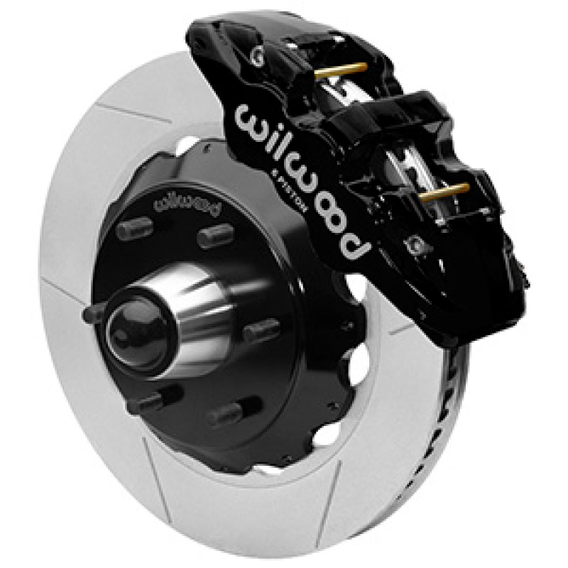 Wilwood 63-87 C10 CPP Spindle AERO6 Front BBK 14in Slotted 6x5.5 BC - Black-thumbmail-1
