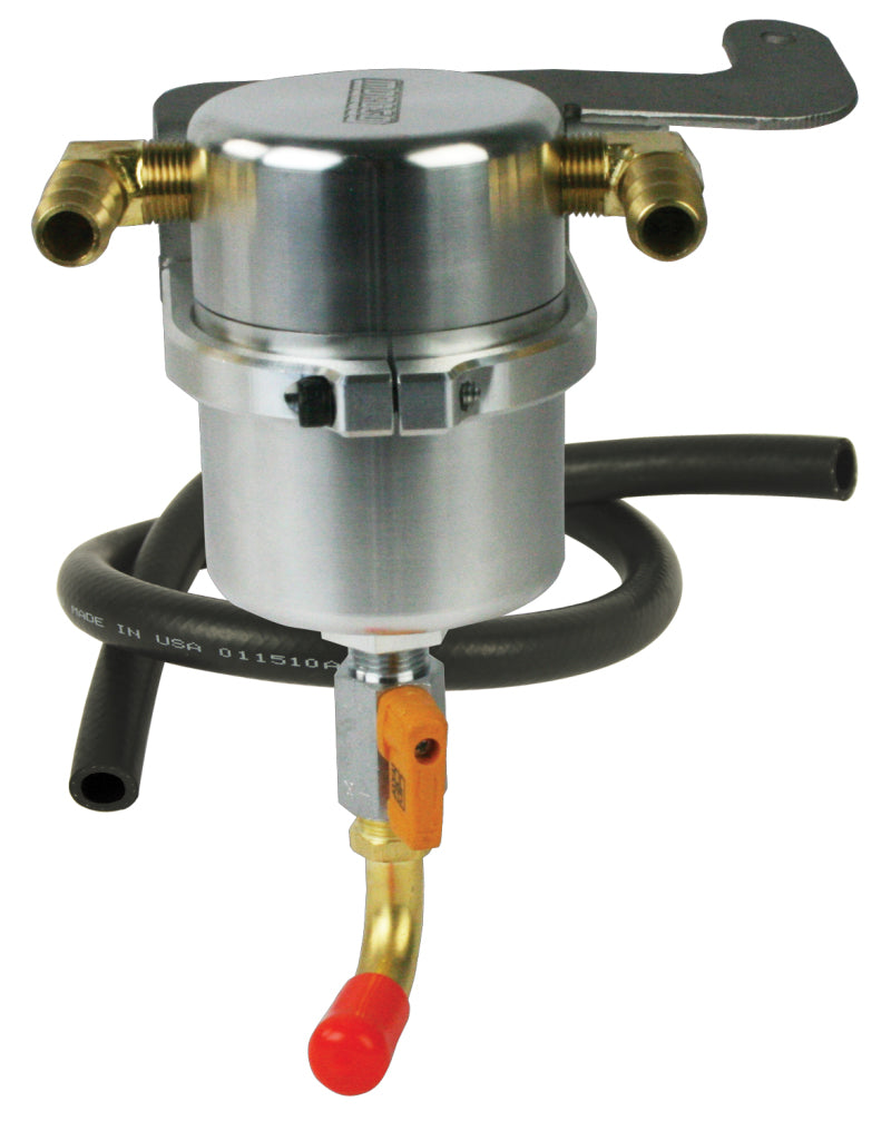 Moroso 11-14 Ford Roush Mustang (Supercharged) Air/Oil Separator Catch Can - Billet Aluminum-thumbmail-1
