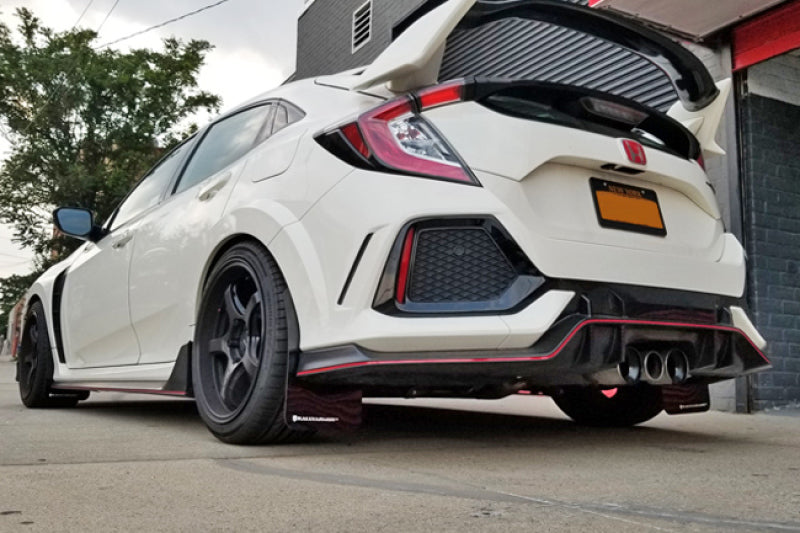 Rally Armor 17-21 Honda Civic Type R Black UR Mud Flap w/ Dark Grey Logo-thumbmail-4