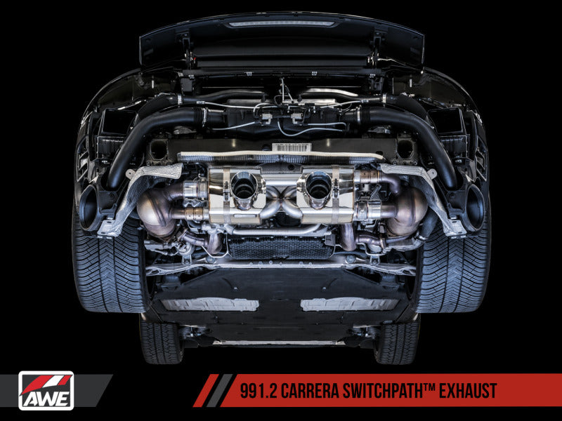 AWE Tuning Porsche 911 (991.2) Carrera / S SwitchPath Exhaust for PSE Cars - Chrome Silver Tips-thumbmail-2