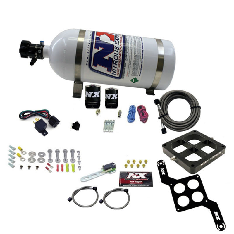 Nitrous Express Dominator Single Entry Billet Crossbar RNC Nitrous Kit (250-750HP) w/10lb Bottle-thumbmail-1